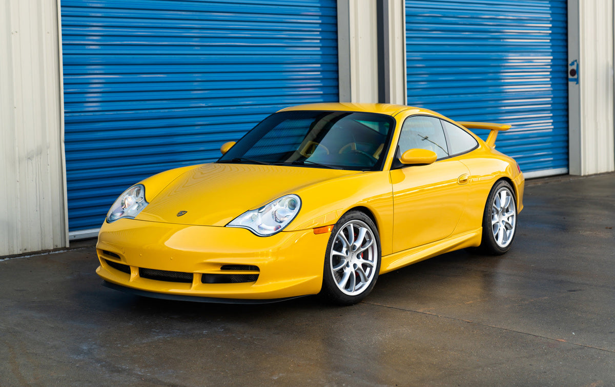 2004 Porsche 996 GT3 in Speed Yellow. Image: Gooding Christie's auction archive.